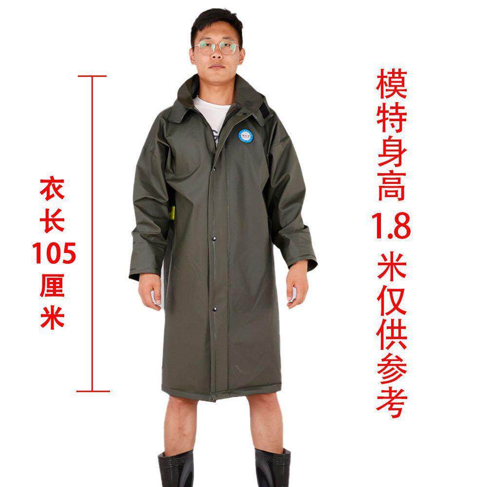 军绿色连体雨衣长款加长单人男女防暴雨全身加厚骑行外卖干活雨衣