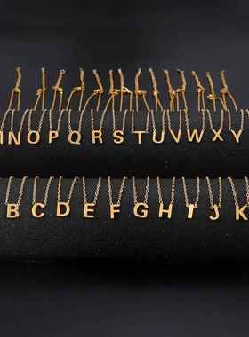 Cazador Minimalist Initial A-Z Letter Necklace for Women Alp