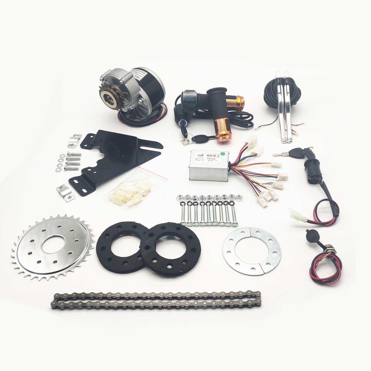 改装电动自行车配件套件左套件1016Z250W350W24V-36V直流减速电机