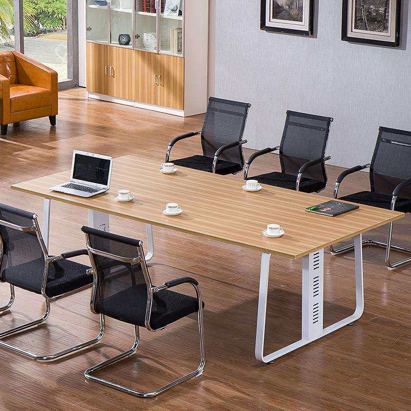 厂家实木办公桌椅简约铁艺公司职员会议桌电脑椅组合家用书桌