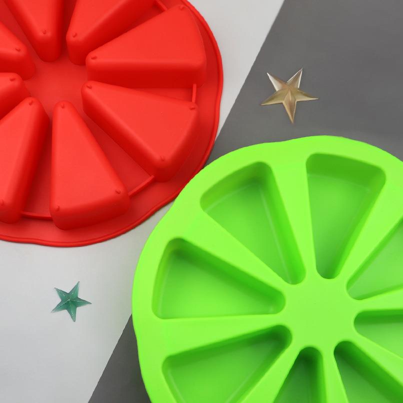 蓝调8分橘子蛋糕工具 烘焙模具 硅胶蛋糕模 8孔桔子形 披萨盘