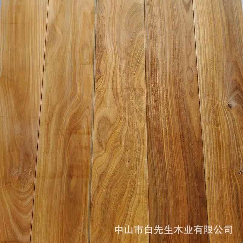 厂家直供南美玉檀香绿檀维腊木免油漆素板原木地板中山实木地板