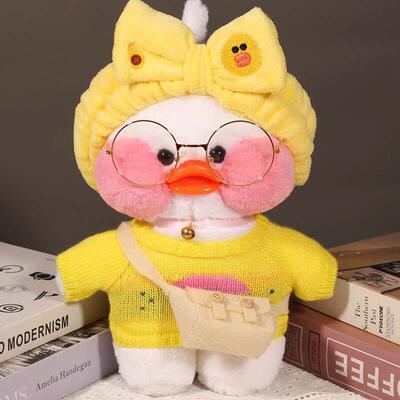 30cmKawaii Cartoon LaLafanfan Duck Plush Toy Stuffed Soft Du
