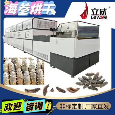 微波海产烘干机隧道式海参微波烘烤机海产品熟化杀菌设备