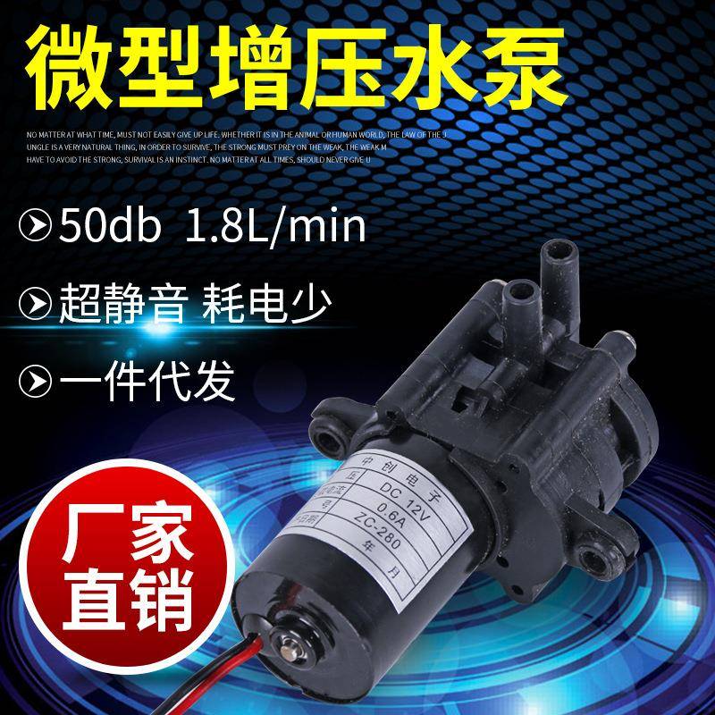 12V280无刷小水泵耐腐齿轮泵耐臭氧喷雾食品级自吸压泵咖啡机泵
