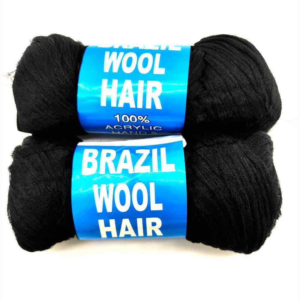 5pcs Brazilian Wool Hair African Yarn Braiding Wholesale Low - 实物图