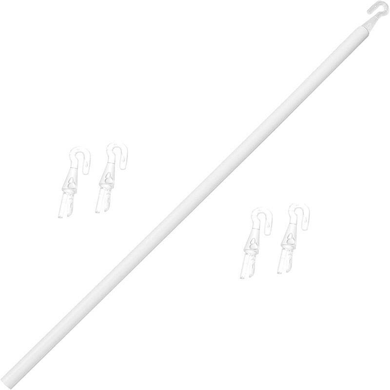89CM(35英寸)百叶帘转棒PP拉杆 百叶帘拼接组合挂钩棒窗帘配件