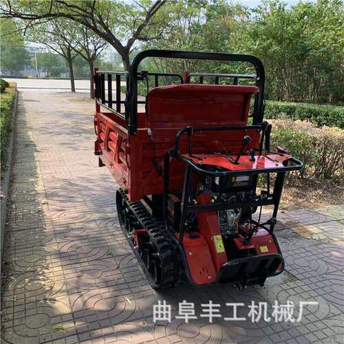 园林修剪树枝升降平台果园拉肥运输自卸车柴油小型履带采摘平台