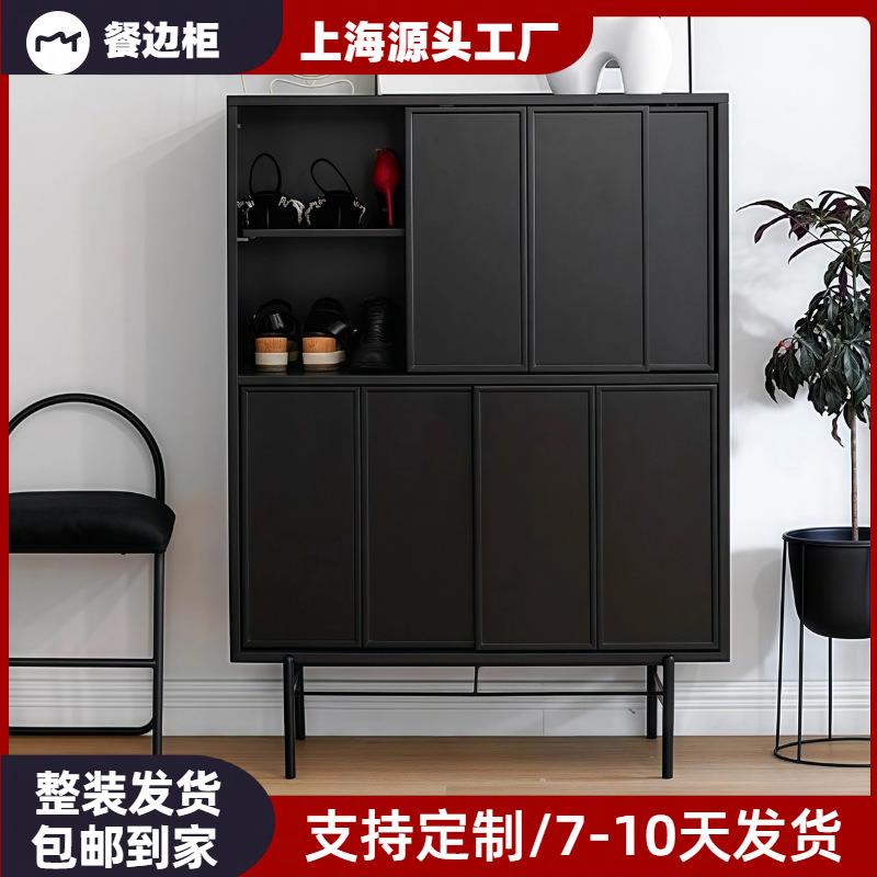 北欧烤漆餐边柜现代简约玄关柜鞋柜多功能收纳储物柜白色书柜包邮