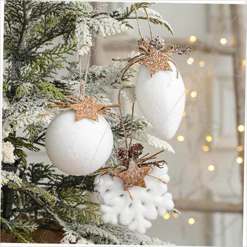 Snow drop bell foam ball Christmas ball pendant圣诞