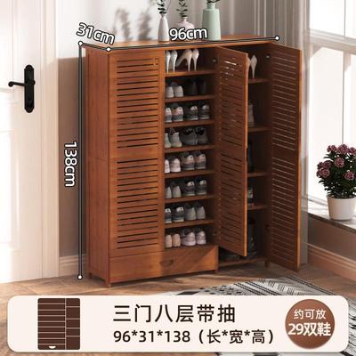 室外室外走廊电梯防尘楠竹楼道外家用口鞋柜过道门口用鞋架大容量