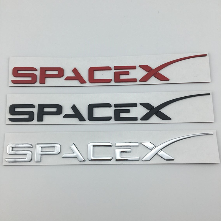 适用于特斯拉TESLA MODER3 X S Y车标 车尾贴标 SPACEX金属车贴