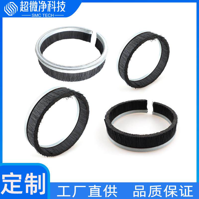 厂家空心圆圈条刷轮刷墙面打磨毛刷圆形内绕侧绕刷子型除尘辊轮