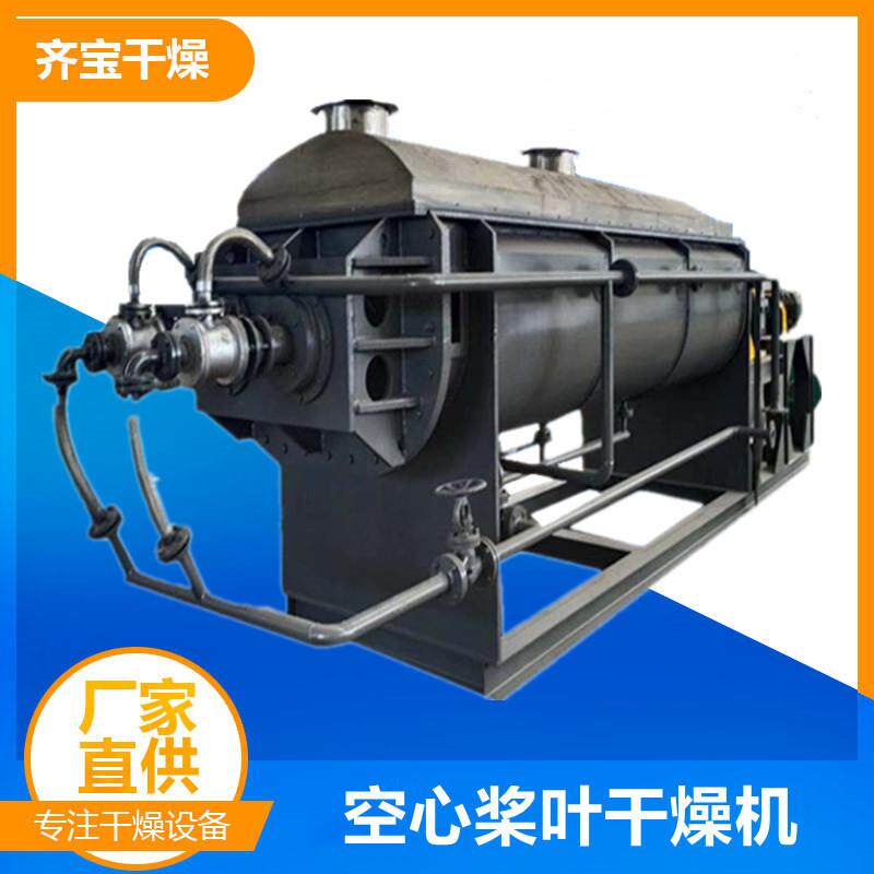 齐宝供应双螺旋桨叶干燥机污泥脱水干化设备工业污泥烘干机