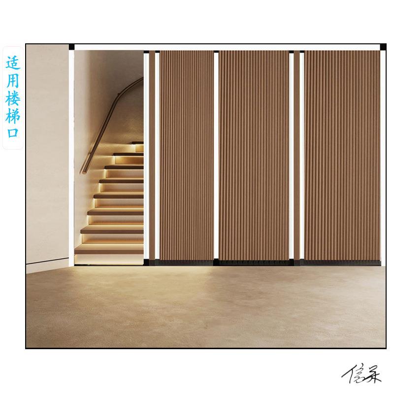 无轨蜂巢折叠厨门隐形推拉房门拉阳台卧室日807式厨房门玄关推试