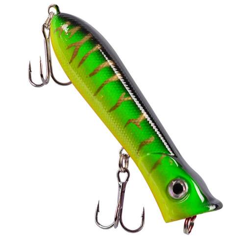 1Pcs Popper Fishing Lure Wobblers 3D Eyes 8cm 11.4g Topwater