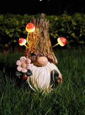 花园太阳能灯创意动物小摆件户外花园庭院草坪装饰ledX20