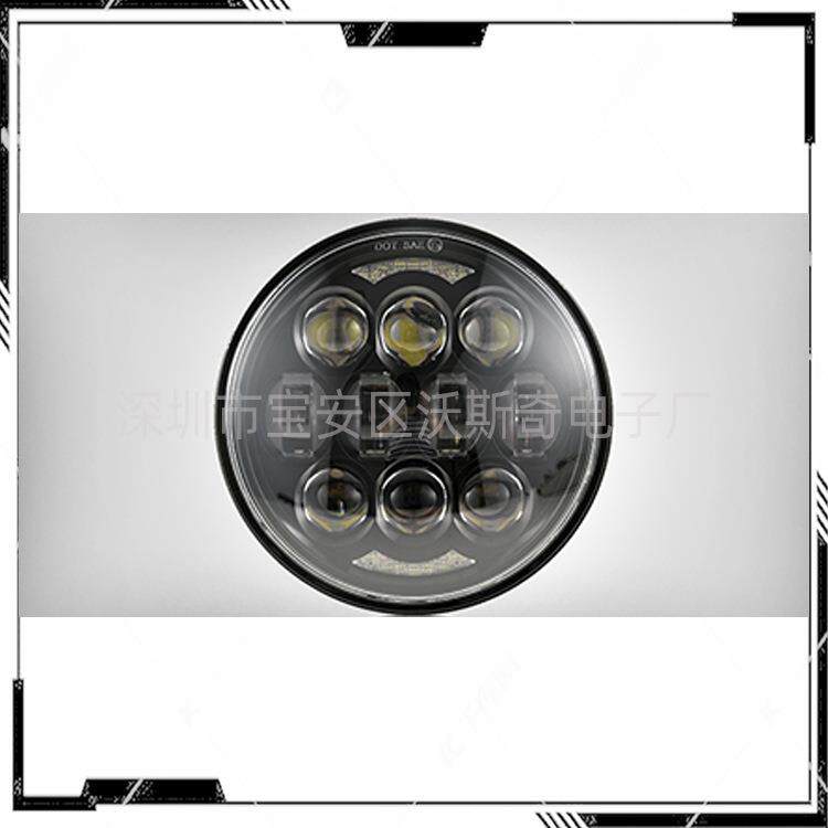 新款直销适用于5.75寸75w哈雷大灯 led5.75寸改装前大灯 远近光