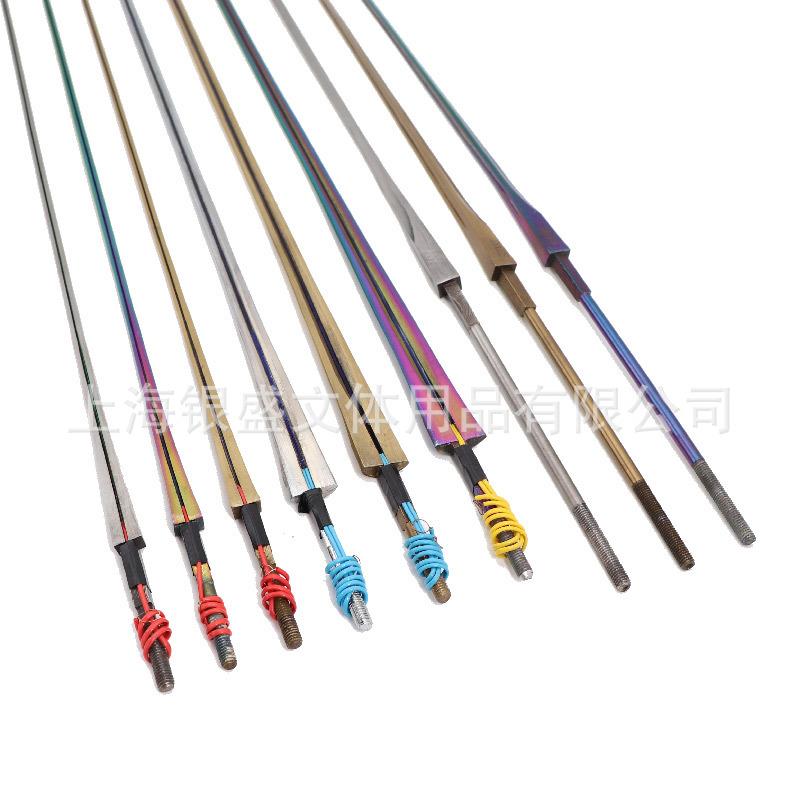 银盛剑条不锈击剑电动花剑重剑佩剑剑条枪柄剑银彩金色认证器材