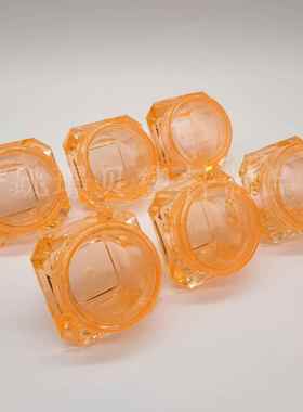 g克橙色钻石膏霜盒试用小样分装瓶PS眼影眼霜盒化妆品包材定制