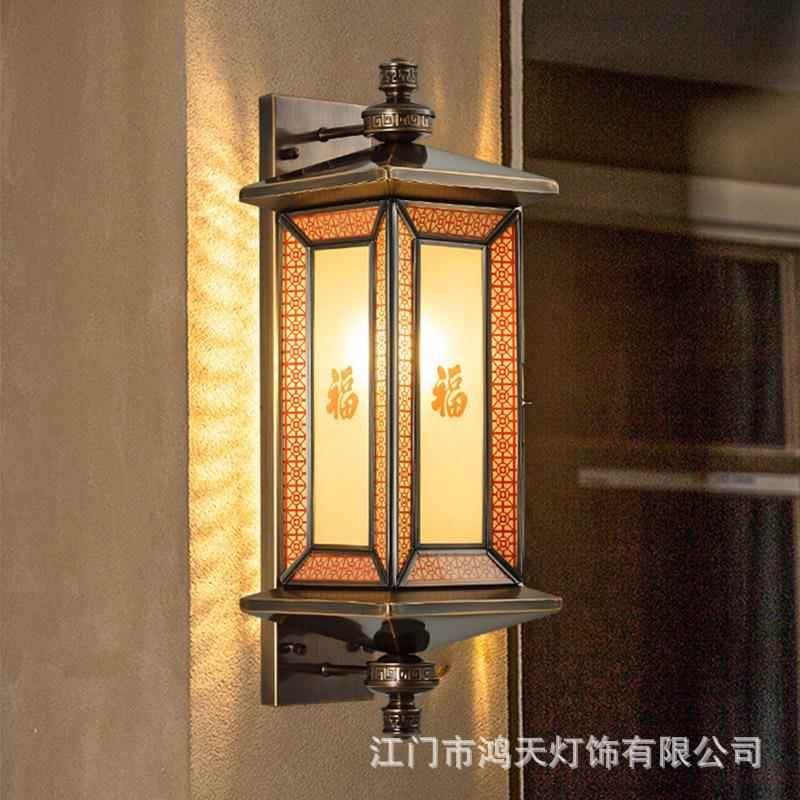 户外壁灯太阳能防水庭院灯新中式别墅大门两侧柱子围墙阳台外墙灯