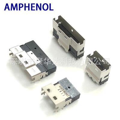 Amphenol安费诺U10-B074-200T Slim SAS 8i 74Pin SFF-8654连接器