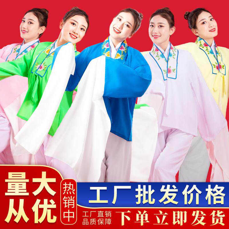 戏服越剧戏剧京剧黄梅戏服装戏曲练功服青衣花旦衣服练功水袖服装