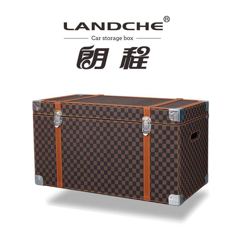 车载储物箱汽车后备箱收纳箱车内用品翻盖整理箱尾箱衣帽收纳盒子