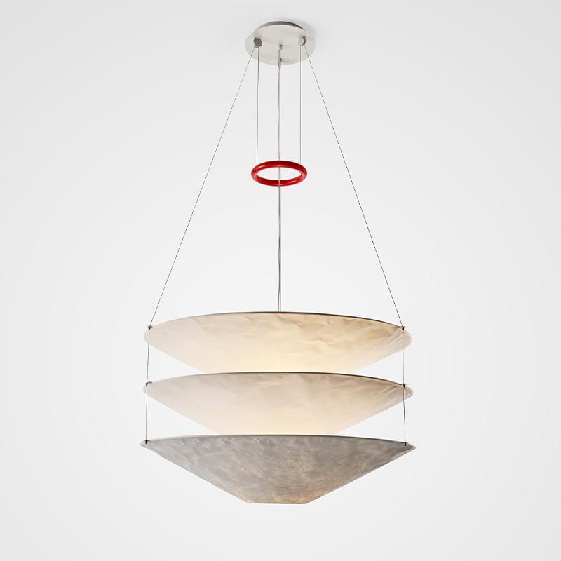 简约现代斗笠餐厅吊灯设计师款卧室书房杜邦纸艺术法式复古客厅灯