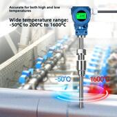Pt100热阻温度传感器k型插入式 水管铂热阻热电偶不锈钢探头