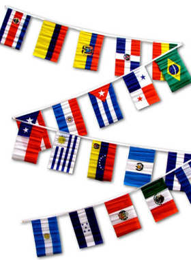 国现货热销 厂家20串外贸旗拉丁美洲   30x45cm