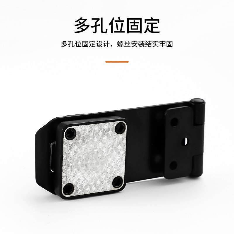 免打孔柜门锁防盗密码锁文件柜衣储物柜冰箱门扣推拉带锁密码锁牌