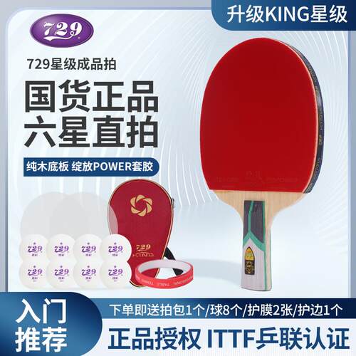 高档友谊729乒乓球拍金标九专星八星拍七星六星I横直KNG业芳碳素