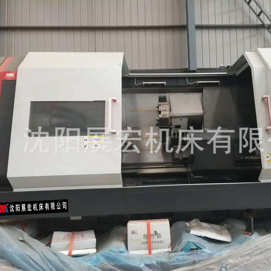沈阳展宏HTC6015数控斜车身卧式数控车床重切双主轴机床刀塔
