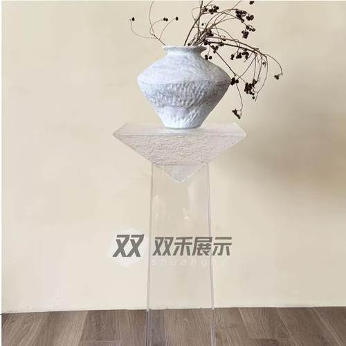 亚克8529力透明花架立落地展示架欧雕像置式物架设艺术装饰式架客