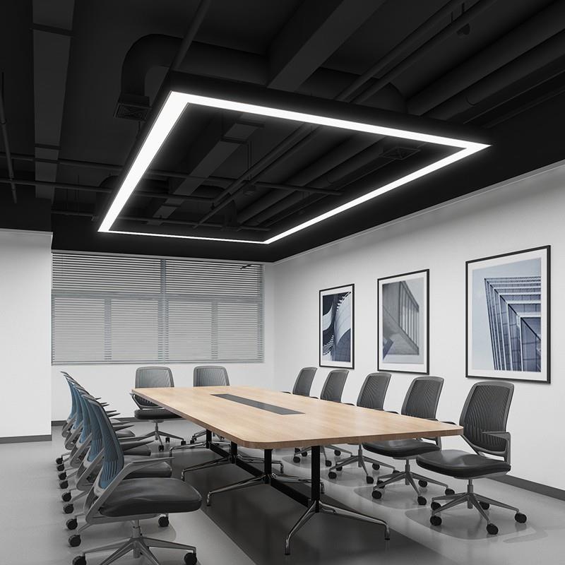 led长方形吊灯办公室会议室超亮店铺大厅展厅商场健身房超市灯具