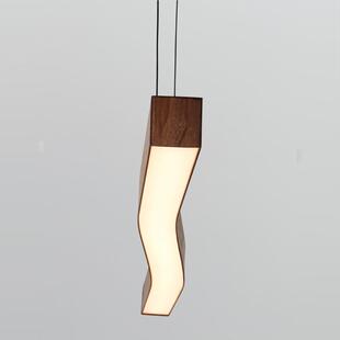 样意大利后现创意L46ED餐厅吊灯代艺吊术木纹吊灯设计师客厅板房