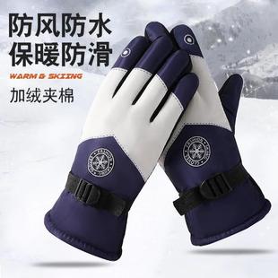 Ski Gloves Fleece Cold Insulated Lined Resistan Winter