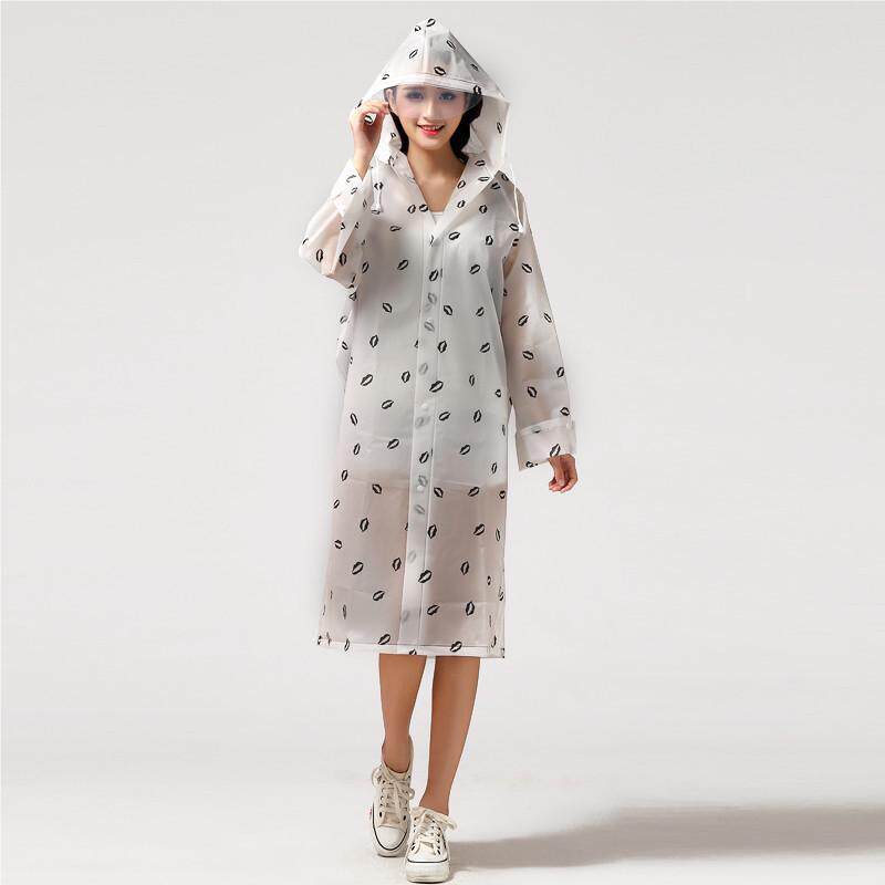 加厚雨12393衣半外透明长户徒步旅款游男女透明帽檐包背EVA雨衣