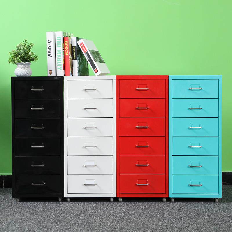 抽屉式文件柜收纳移动活动矮柜桌下铁皮小柜子a4办公室窄储物多L&