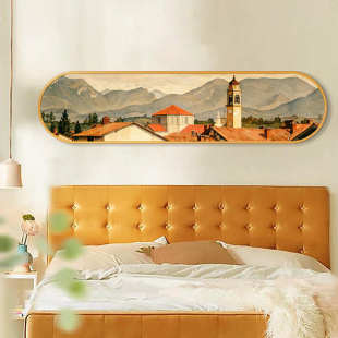 饰画沙发背景墙壁画欧式 客厅装 轻奢组合小众油画 复古挂画美式 法式