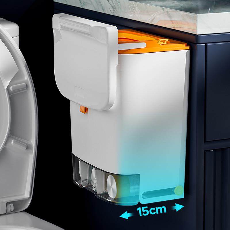 卫生间垃圾桶壁挂式家用厕所夹缝窄小带盖厨房悬挂式收纳桶便涛森,家庭/个人清洁工具,垃圾桶,淘宝优惠券,粉丝福利购,淘宝优惠卷