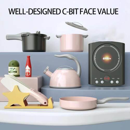 Kids Kitchen Toys Accessories Toddler Pretend Cooking Playse