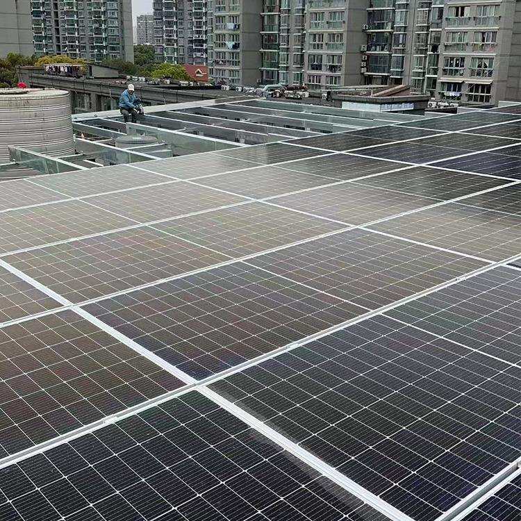 紫羲众享550W瓦单晶发电机太阳能板光伏家用发电板12V组件电源