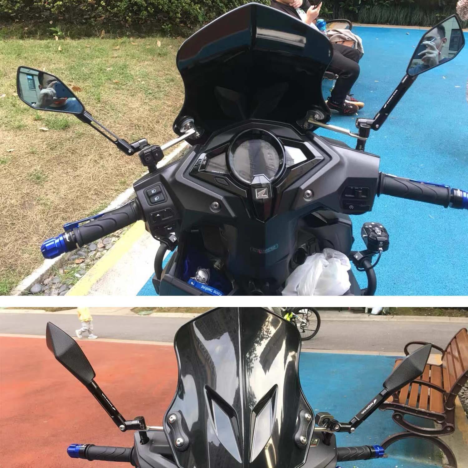 NX125裂行RX125喜鲨125电动车改装nx125后视镜倒后反光镜配件