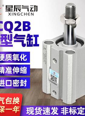 星辰小型薄型气缸ACQ/CQ2B20/32/12/16/25/35X50X75DM外牙不带磁