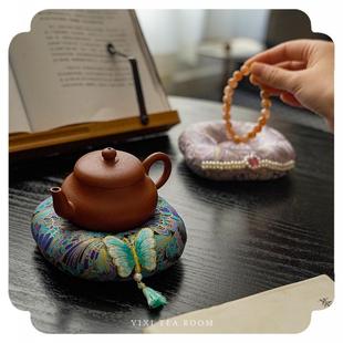 一席中式吸水布艺紫砂壶垫盘茶壶垫隔热垫茶杯垫宋代美学茶席垫子
