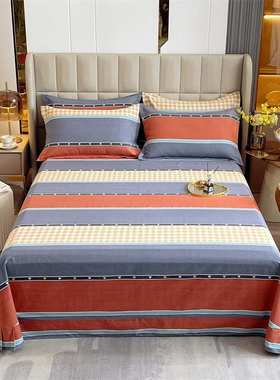 秋冬单品加厚纯棉磨毛床单2米床加大宽边生态被单床笠批发价柔软