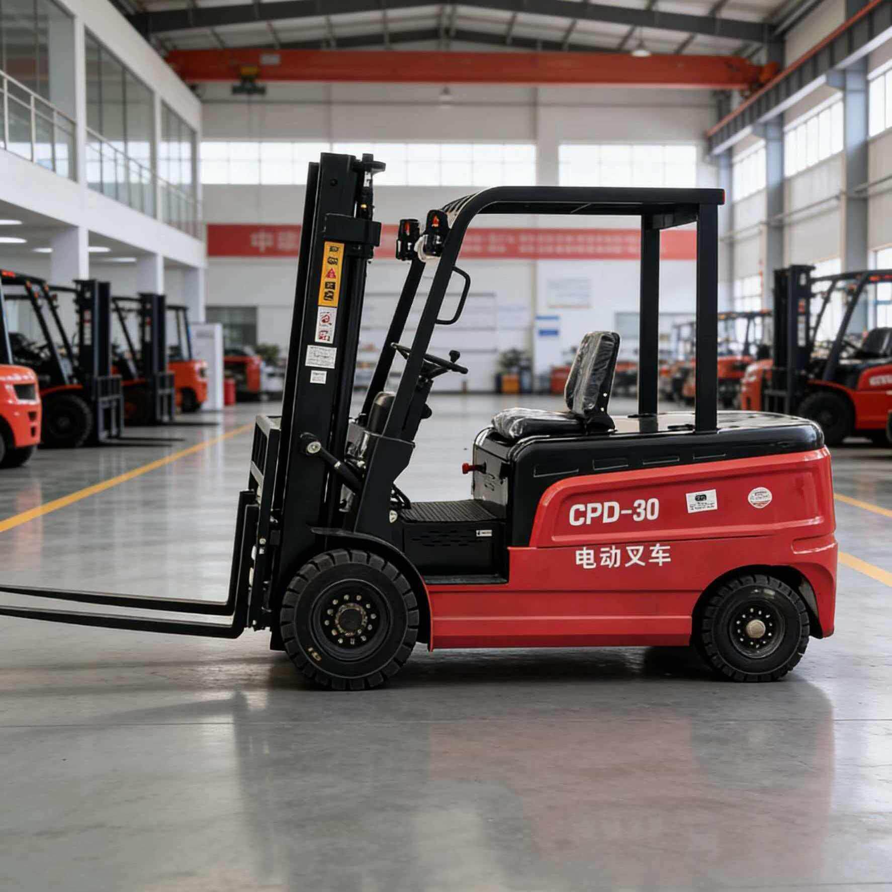 新能源小型电动叉车1吨2吨3吨5吨锂电池座驾式四轮升降搬运堆高车