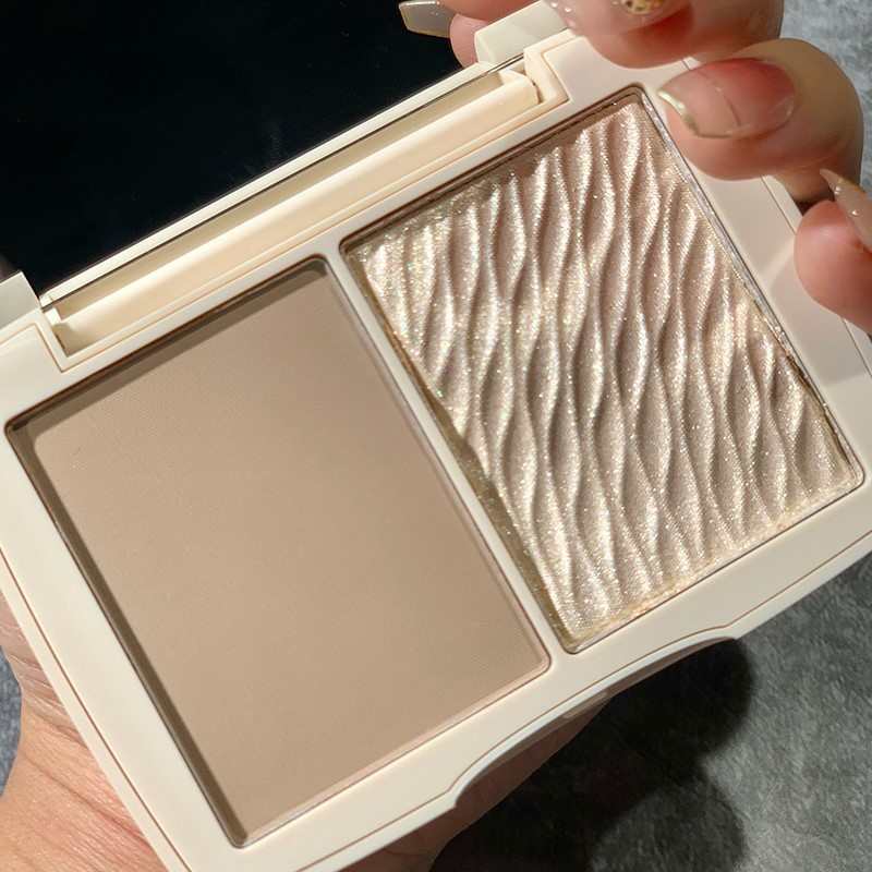 NOVO修容高光腮红一体盘哑光珠光提亮脸部阴影鼻影侧影三合一妆容